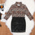 Leopard Tops Ruffle Leather Skirt Kids Outfit