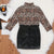 Leopard Tops Ruffle Leather Skirt Kids Outfit