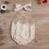 Beige Lace Backless Baby Romper