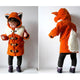 Orange Fox Kids Hooded Jacket