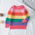 Rainbow Knitted Kids Sweatshirt