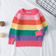 Rainbow Knitted Kids Sweatshirt