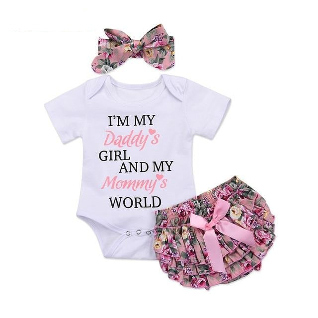 Daddy's Girl Mommy's World Baby Outfit - Main Image